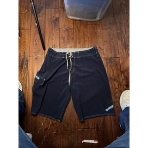 Quiksilver Mens Navy Blue Board Shorts Swim Trunks Cargo Pocket Size 32